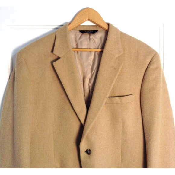 Vtg Jos. A. Bank Blazer Mn 44R Tan 100% Camel Hair Jacket Sport Coat Suit Preppy - Picture 2 of 10